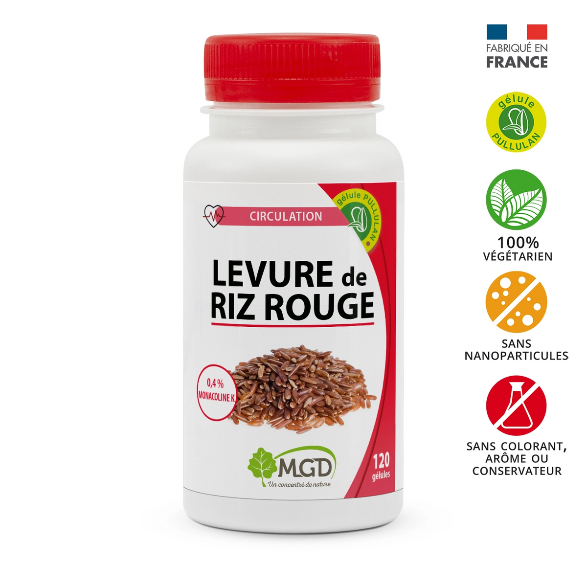 Levure de riz rouge